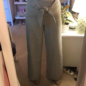 Anthropologie checkered wide leg pants